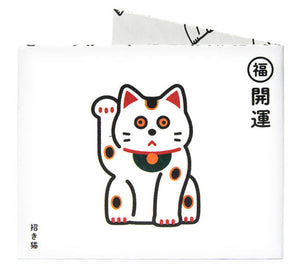 Lucky cat Slim RFID wallet. Biela detská, dámska peňaženka Paperwallet s RFID ochranou