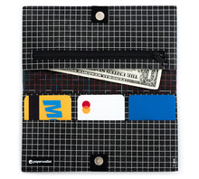 Iridescent Clutch RFID wallet. Čierna dámska peňaženka Paperwallet s vreckom na mince a RFID ochranou