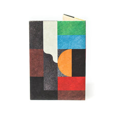 Geometric abstraction Micro RFID wallet. Farebná dámska, pánska peňaženka Paperwallet s RFID ochranou