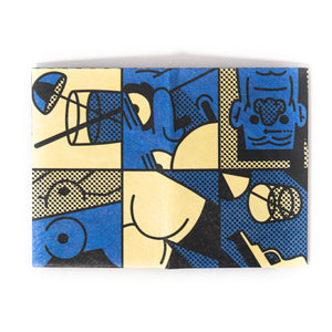 Night Club Micro RFID wallet. Modrá pánska, dámska peňaženka Paperwallet s RFID ochranou