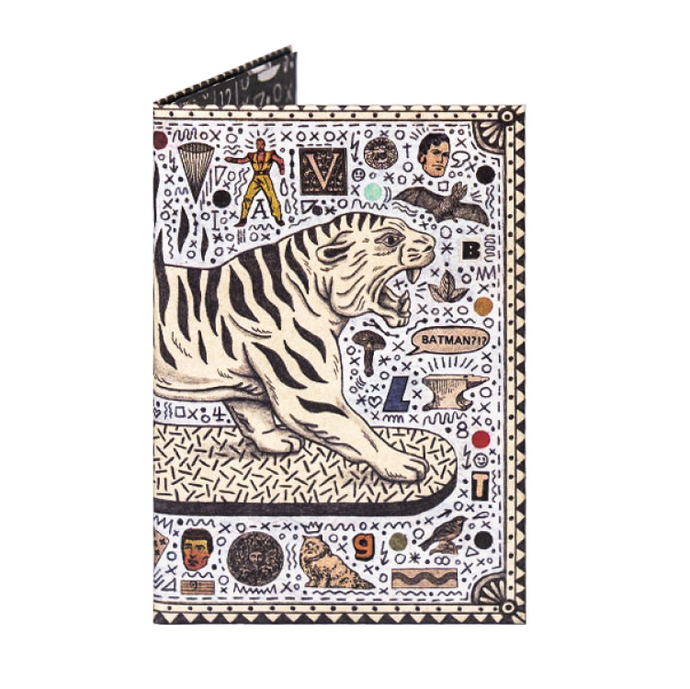 Dámska peňaženka s RFID ochranou a maľovaným motívom bieleho tigra