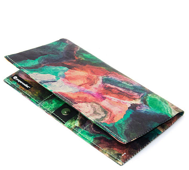 Effetto farfalla Clutch RFID wallet. Zelená dámska peňaženka Paperwallet s vreckom na mince a RFID ochranou