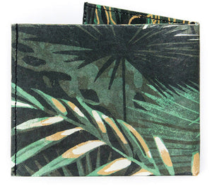 Botanic Flat RFID wallet. Zelená dámska, pánska peňaženka Paperwallet s RFID ochranou