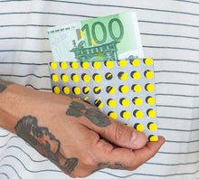 Žlto-šedá dámska peňaženka, pánska peňaženka s RFID ochranou